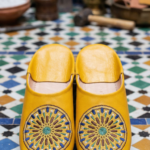 Zellige Patterned Leather Babouche